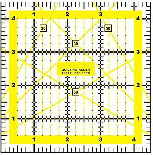 Honbeanify Quilting Patchwork Ruler Craft Square Imperial - 4.5" x 4.5"