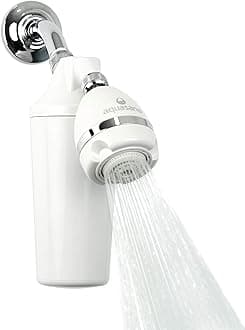 Filtered Shower Head - Max Flow Rate w/Adjustable Showerhead - Reduces Over 90% of Chlorine from Hard Water - Carbon & KDF Filtration Media - Soften Skin & Hair - AQ-4100