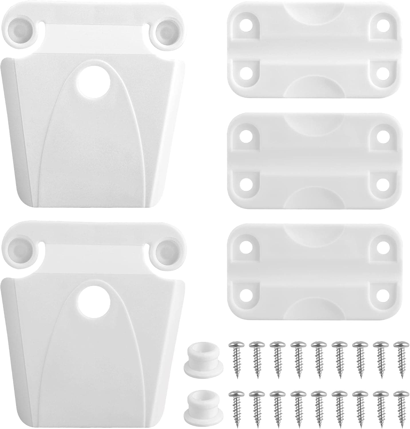 Cooler Hinge and Latch and Screws Kit, High Strength Cooler Latch Replacement Parts. Ice Chest Plastic Hinges, Latch Posts, and Screws. for Ice Cooler.