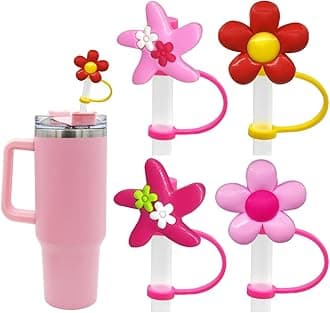 Straw Cover Cap for Stanley Cup,Silicone Straw Topper 10mm 0.5in Dust-Proof Reusable Straw Tips Lids,Straw Tip Covers for Stanley Cups Accessories