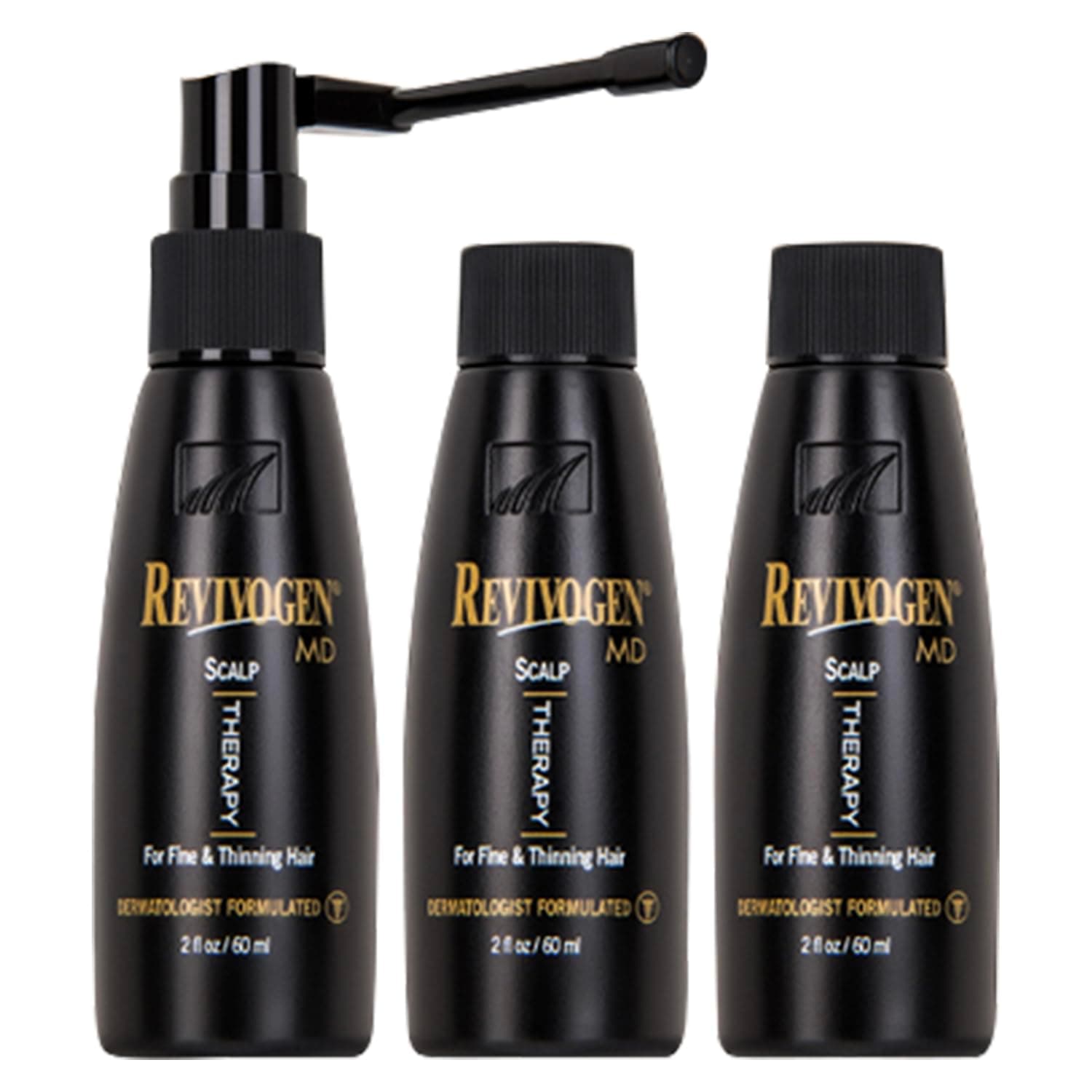 Scalp Therapy 3 Month Kit Thinning Hair Solution, Natural DHT Blocker Ingredients, Experience Healthier Hair Growth for Men & Women with Hair Loss, 2 Fl oz, Pack of 3