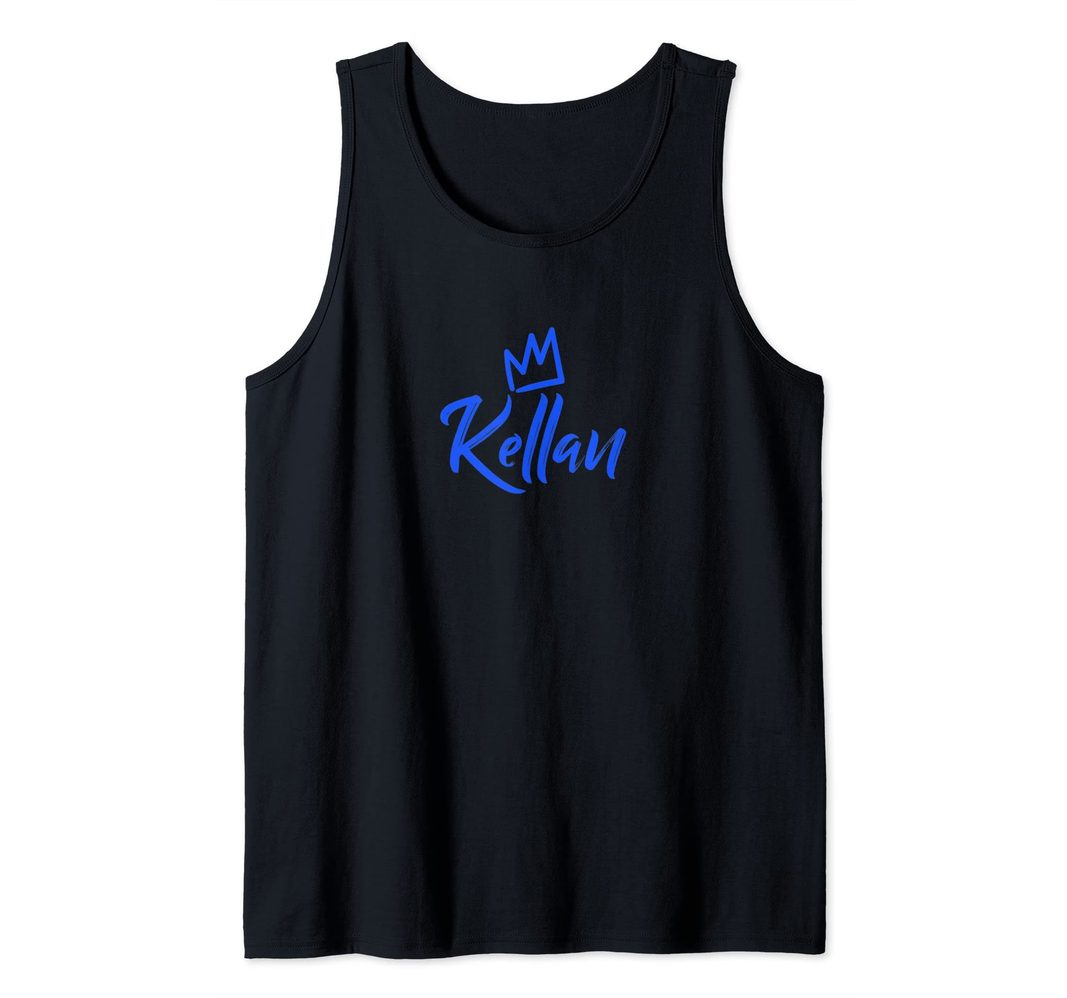 Kellan the King / Blue Crown & Name for Men Called Kellan Tank Top