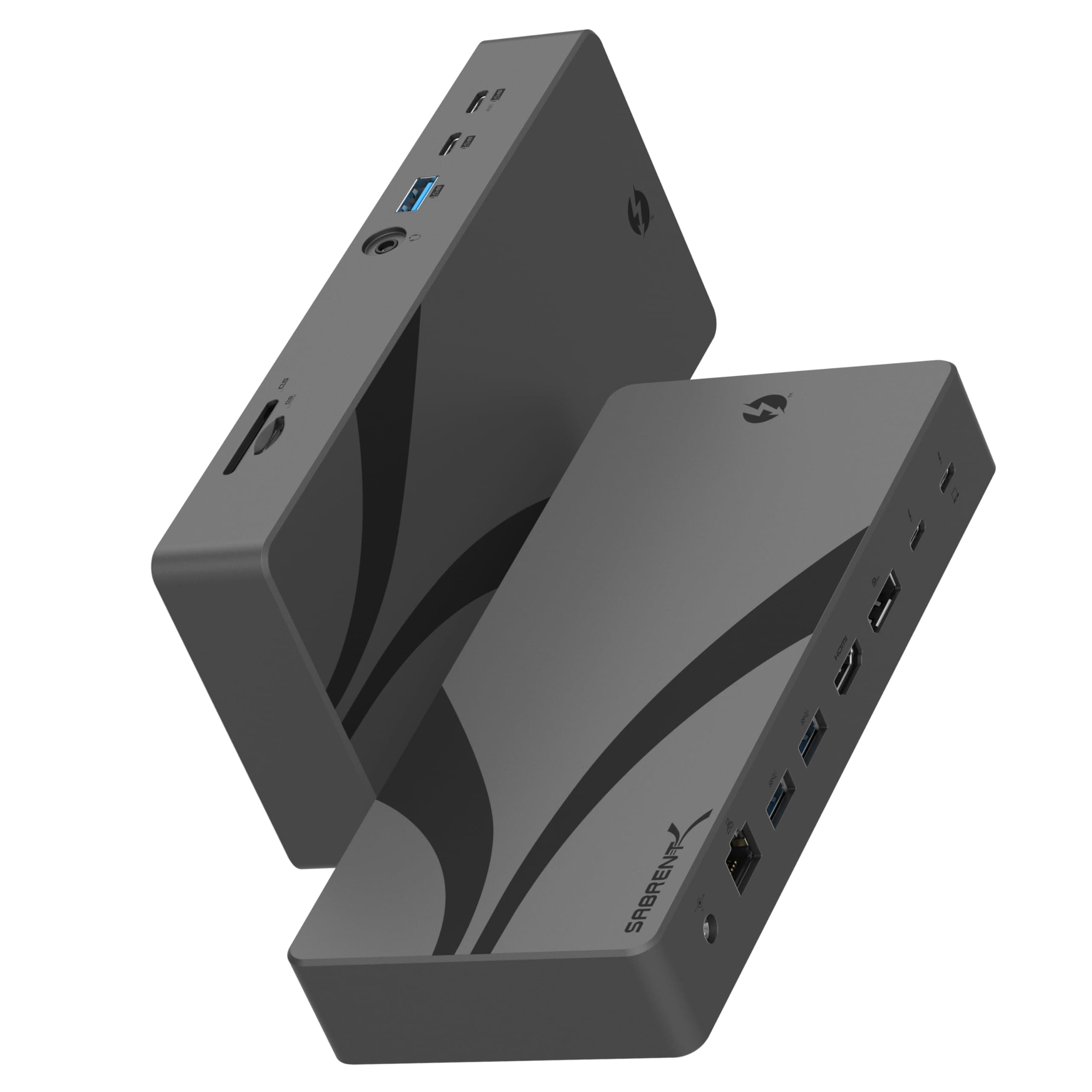 SABRENT Thunderbolt 4 Dock (14 in 1) 40Gbps Thunderbolt Dock, 60W via TB4 Host PD Charging, Laptop Docking Station Supports Dual Displays 8K@60Hz/4K@144Hz, GbE, Audio & SD/TF Card Reader (DS-T4MF)