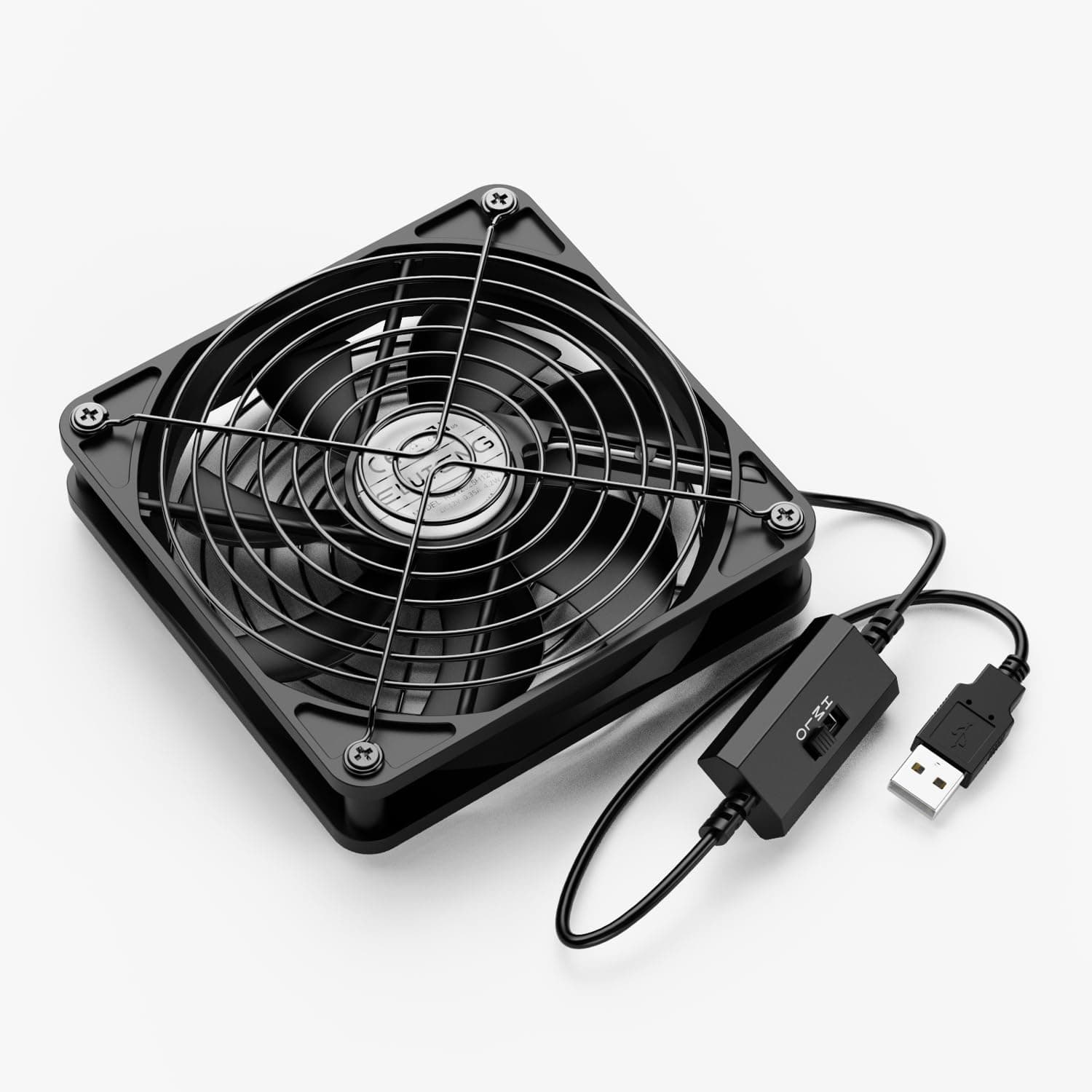 120mm Fan With 3 Speed 5V USB Powered Case Fan 1500PRM Gaming PC Portable Cooling Suitable for Tablet TV Receiver Router DVR Play Station Xbox Computer and More