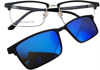 magnet Eyeglasses 2 in 1 Polarized Clip on Sunglasses for Men Women Rectangle