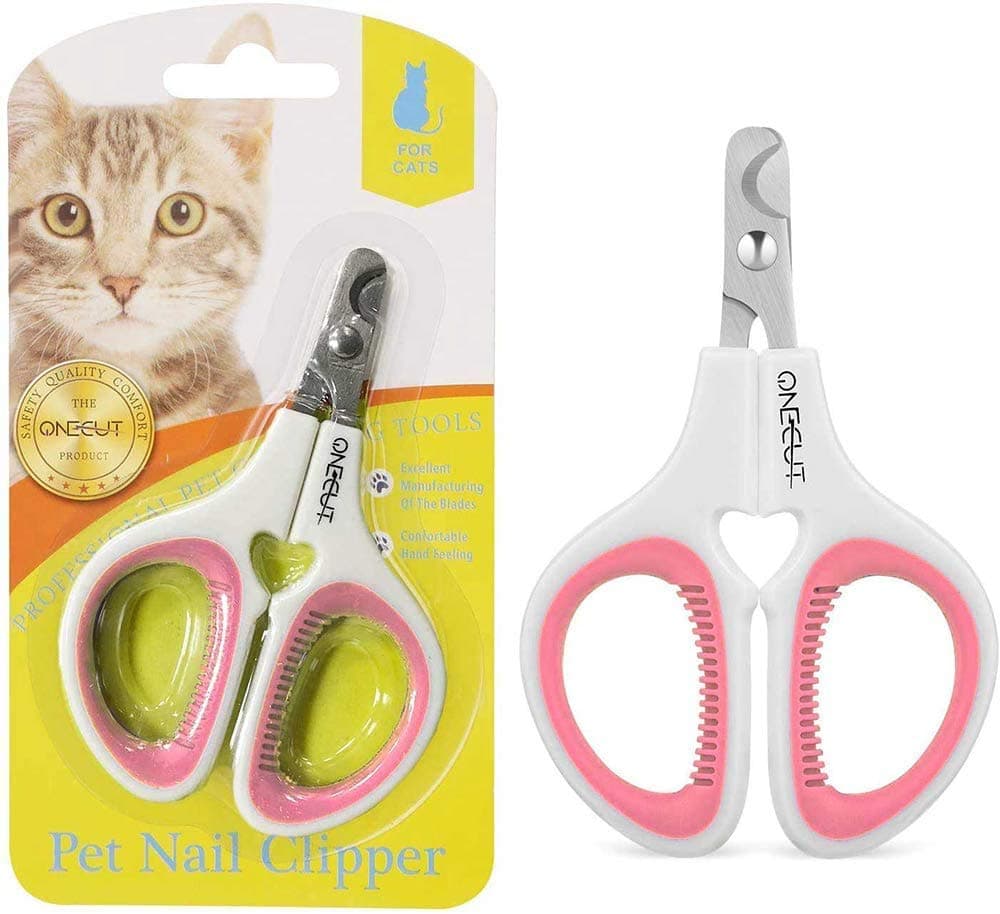 Pet Nail Clippers, Update Version Cat & Kitten Claw Nail Clippers for Trimming, Professional Pet Nail Clippers Best for a Cat, Puppy, Kitten & Small Dog (Pink)