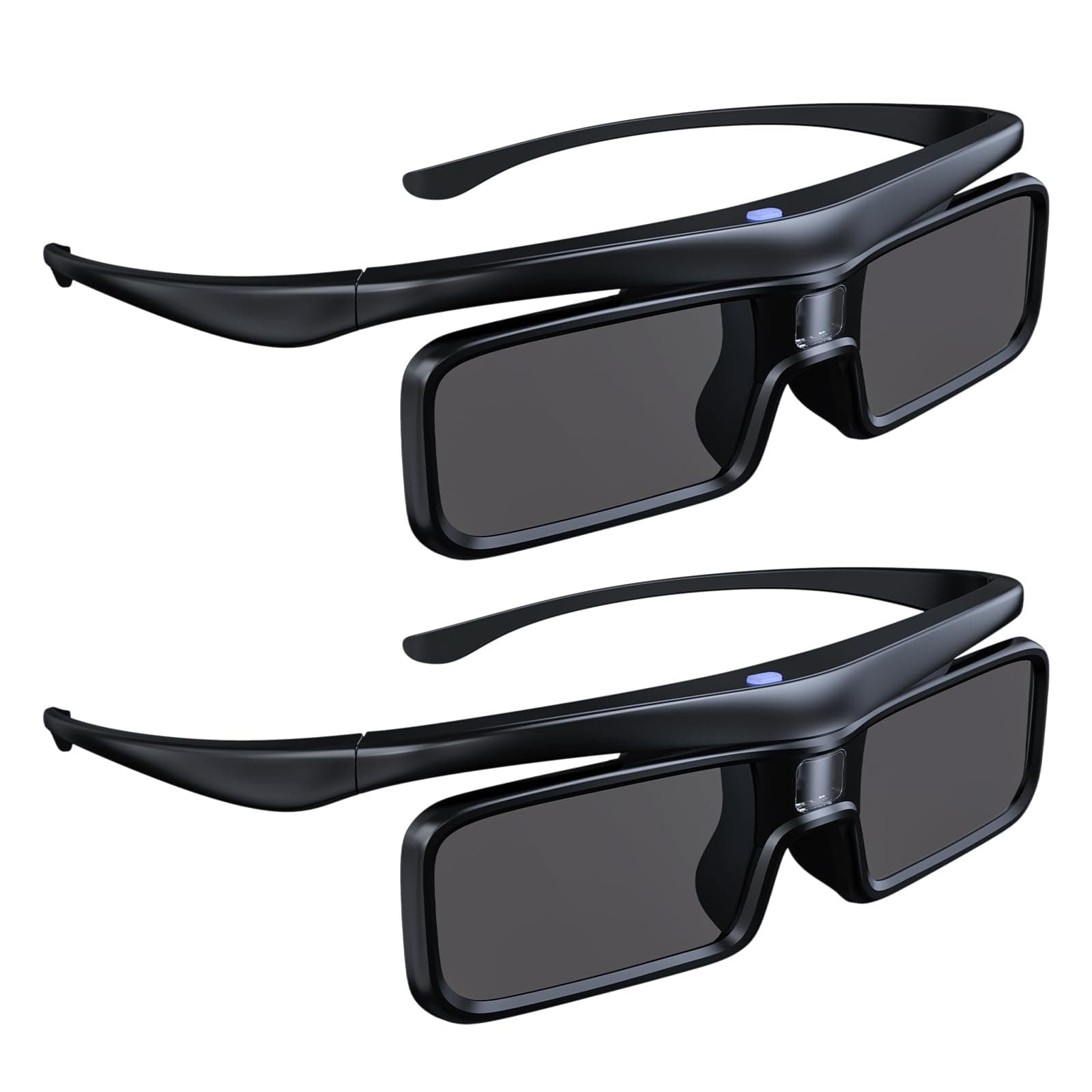NexiGo DLP Link 3D Glasses, Rechargeable 3D Active Shutter Glasses compatible Aurora, Aurora Pro (Black - 2Pack)