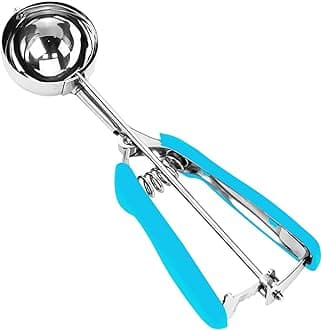 Cookie Scoop, 18/8 Stainless Steel Cookie Scooper, Cookie Scoops for Baking, 3Tbsp/45ml/1.5oz Cookie Dough Scoop, Ice Cream Scooper with Trigger Release (Blue)