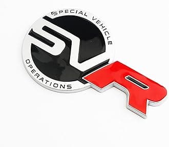 Special Vechicle Symbol R-Dynamic Sports 3D Badge,Car Body Trunk Fender R-Dynamic Emblem Logo Sticker Compatible with Jagvar Land R0ver Accessories (SVR Chrome)