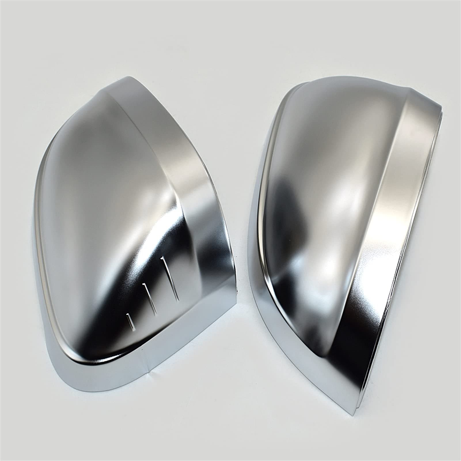 2pcs Lot, for Audi, 2017 A4 A5 B9, for ALLROAD, Quattro S4 S5 Side Wing Mirror Caps, for Audi, Mirror Covers Silver Matte Chrome 2018 Side Mirror Covers Caps(Have sensors holes)