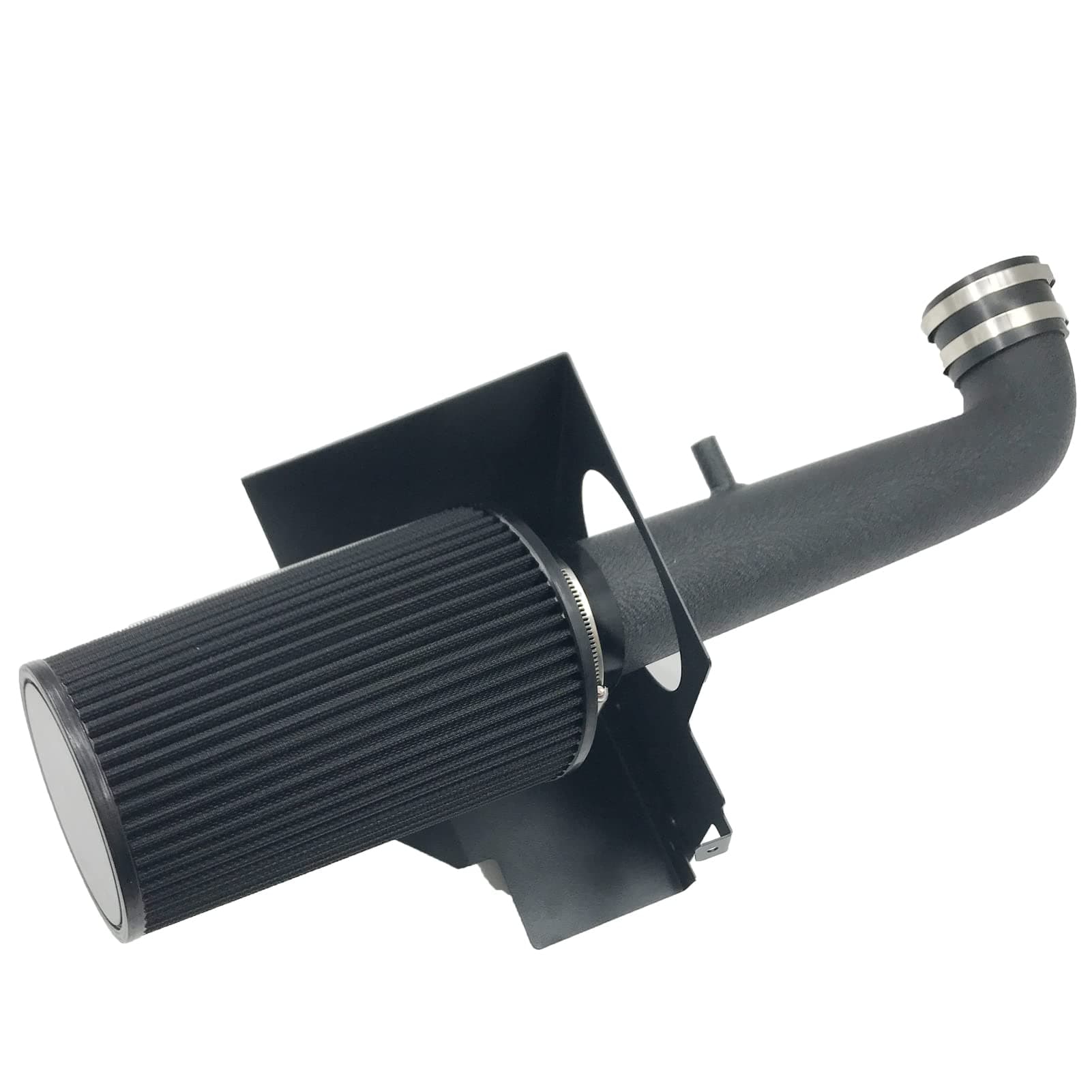 3-Inch Cold Air Intake Kit with Heat Shield + Filter Compatible for Jeep Wrangler 2012-2017 Wrangler JK 2018 3.6L V6 (Black Tube & Black Filter)