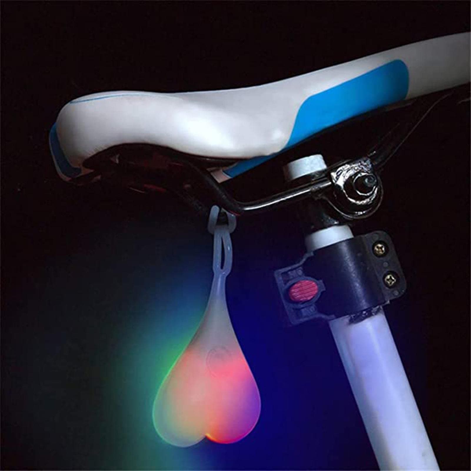 TAOLEBalls Back Light, Heart-shaped Tailight Rear Lights Night Warning Cycling Tail Light LED Waterproof Seat Rear Light, Easy To Install