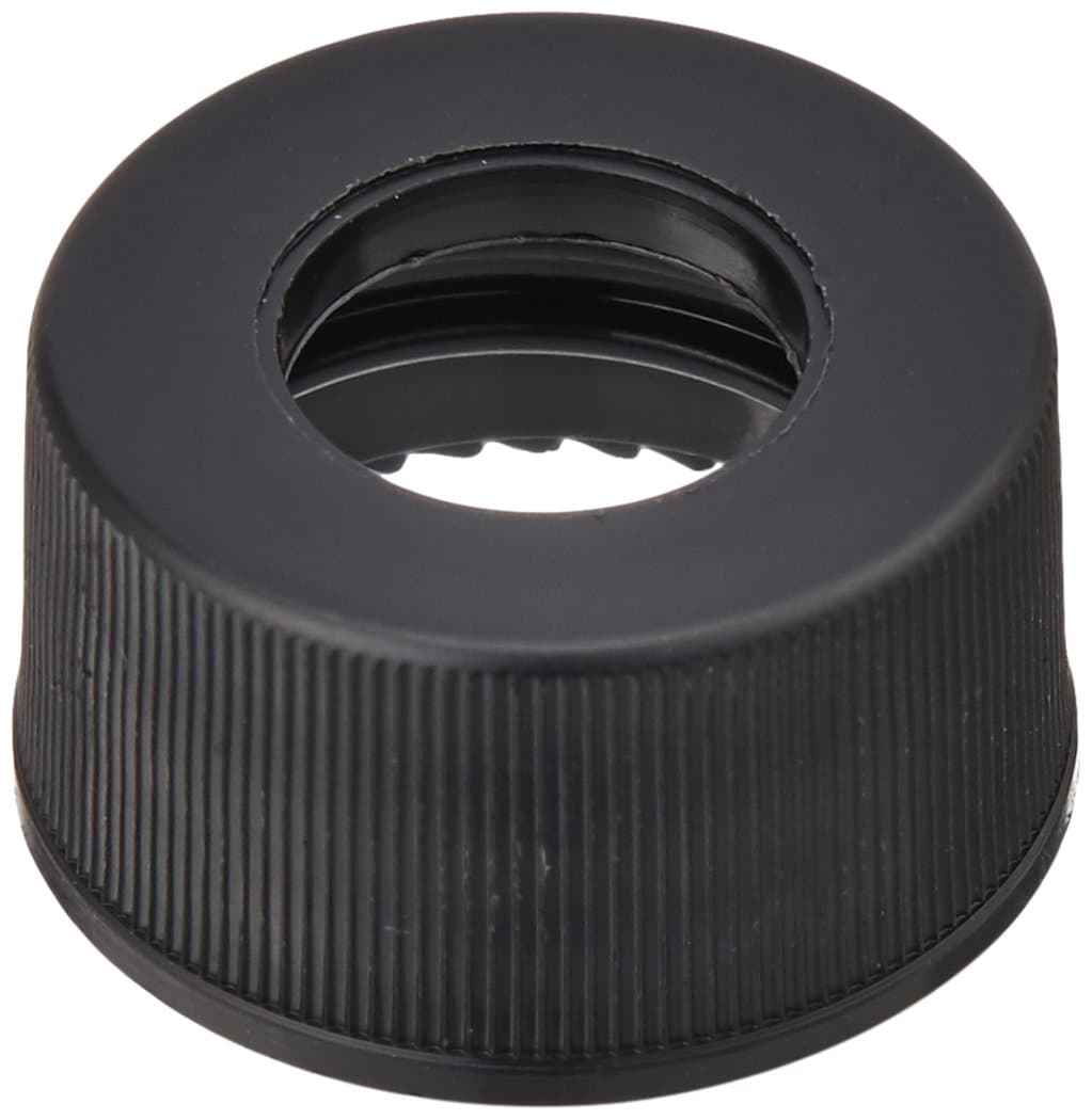 PP Screw Cap Without Hole (Black) for 15-425 Screw Neck, Septa Silicone Rubber/PTFE, pk.100