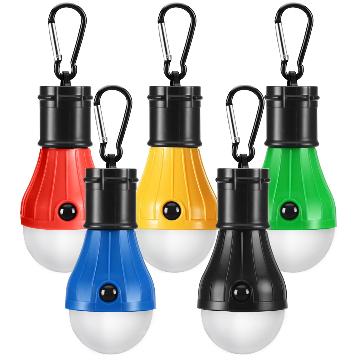 PEMOTech Camping Lights [5 Pcs], 4 Lighting Modes, Waterproof Portable Battery Operated Emergency Camping Lantern LED Tent Light for Camping Hiking Fishing Power Cuts [Energy Class A+++] [Energy Class A+++]