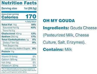 Moon Cheese, 100% Cheddar Cheese Snacks, Crunchy Keto Food, Low Carb, High Protein, 56.6g (Gouda - 1 pack)