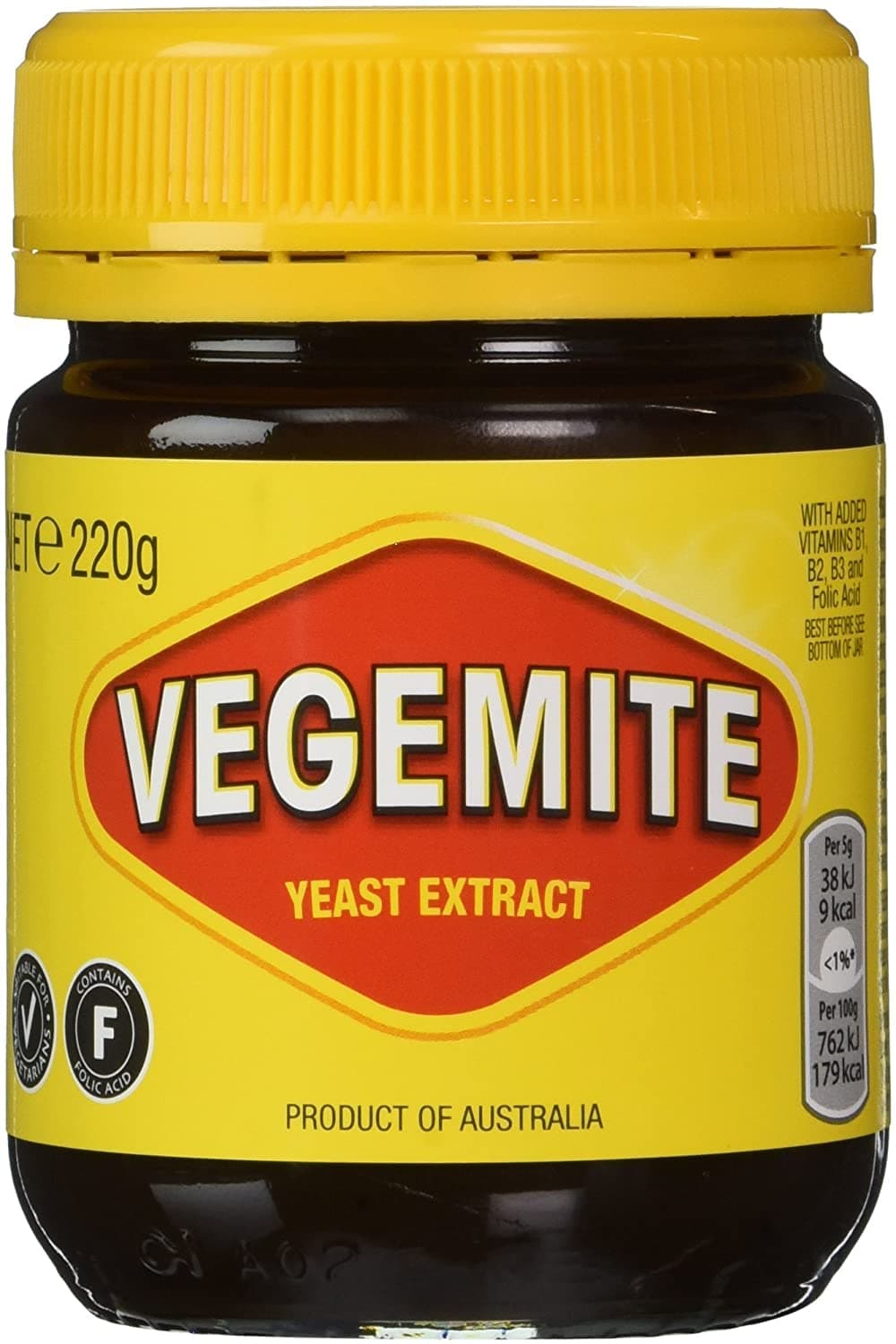 Yeast extract (220 gram) (Vegemite (220 gram) (4-Pack))