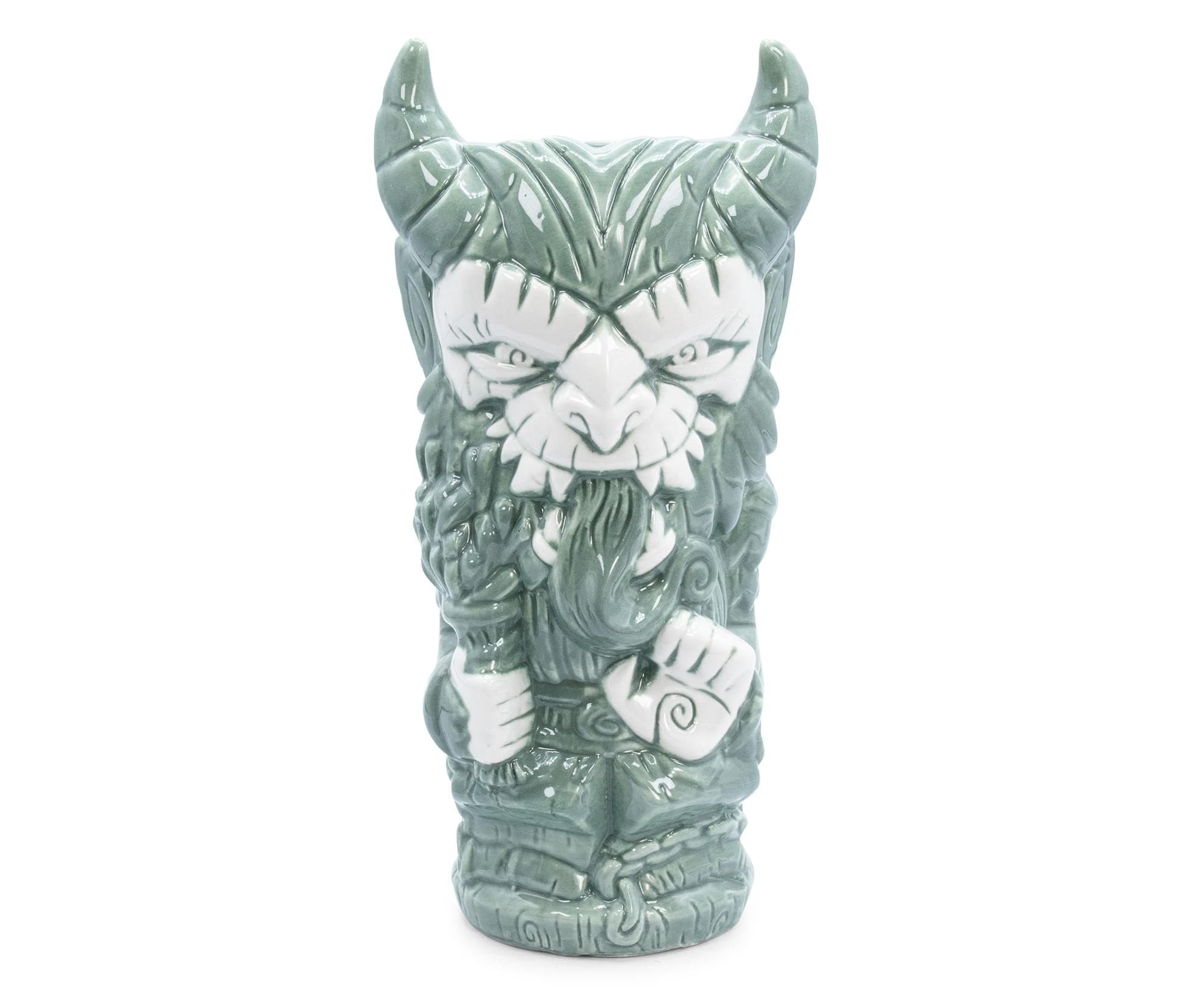 Beeline Creative Geeki Tikis Krampus Ceramic Mug | Tumbler Cocktail Glasses, Tropical Drinkware For Home Barware Set | Holiday Horror Movie Gifts And Collectibles | Holds 18 Ounces