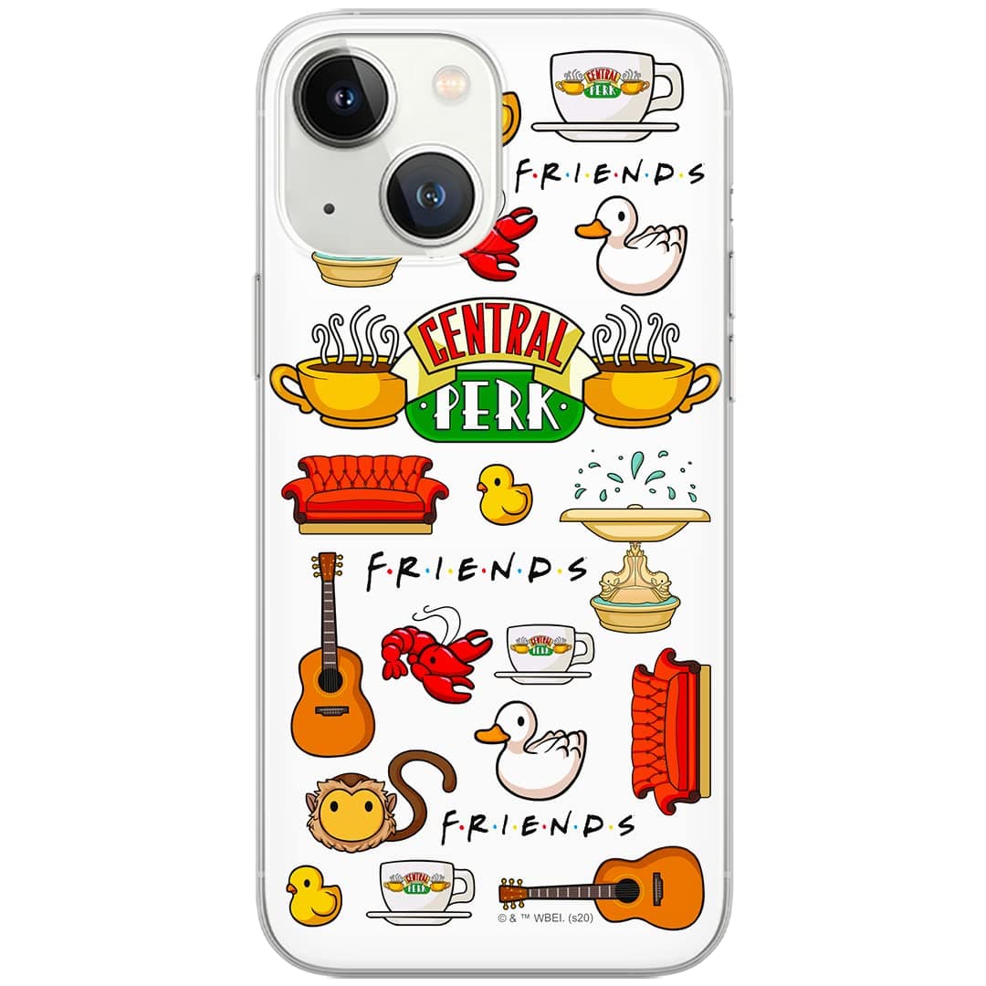 ERT GROUP Friends Case Designed for iPhone 13, 6.1 inch, TPU Shockproof Protective Phone Cover, Raised Edges, Scratch Resistant Design, Friends Design