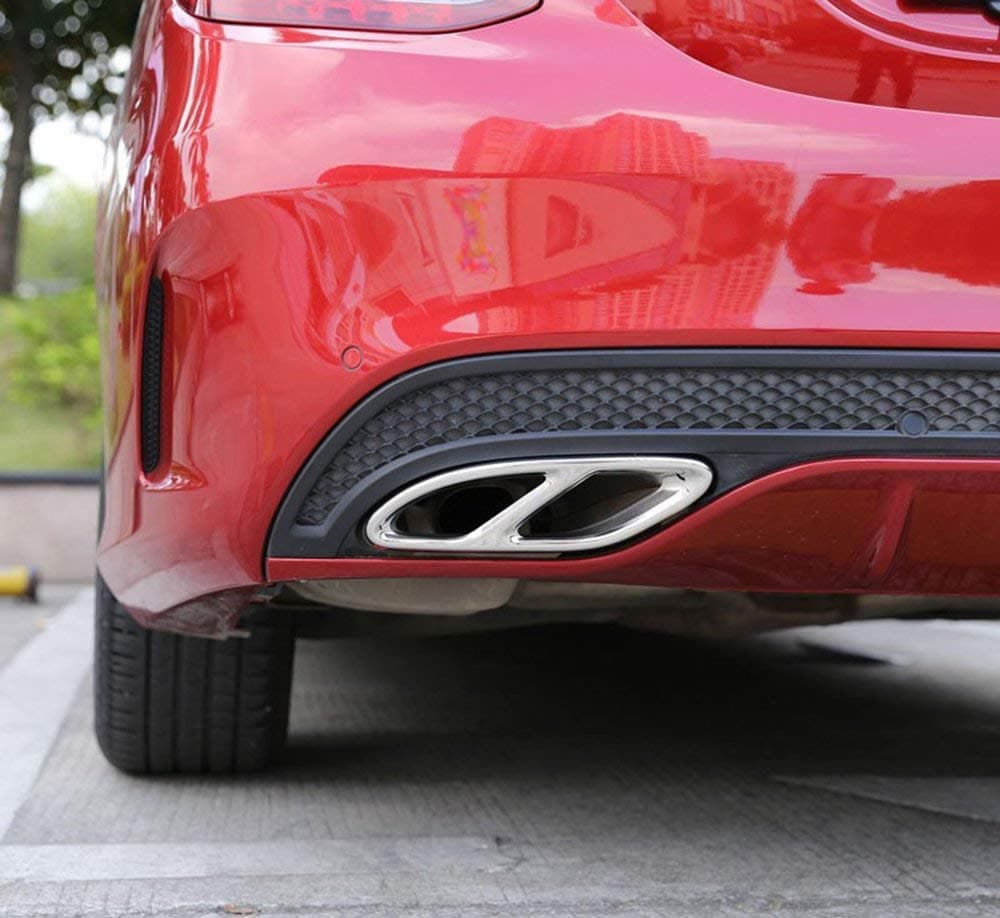For E CLASS W213 W205 COUPE W246 GLC W176 GLS GLS CLA Stainless Steel Pipe Throat Exhaust Outputs Tail Frame Cover Trim