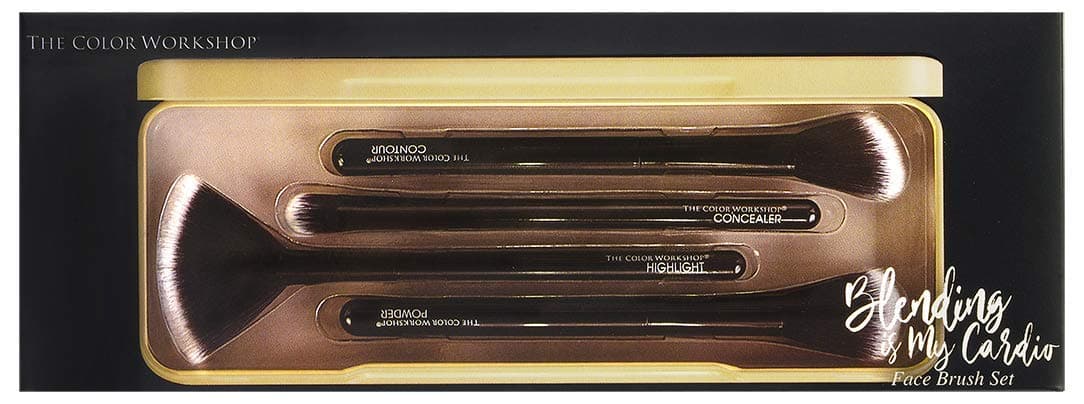 Essentials Blending is My Cardio - Face Brush Set - Palette with a Selection of Professional Makeup Brushes to Always Keep in Your Bag - Makeup Gift Set for Girls, Teenagers and Women