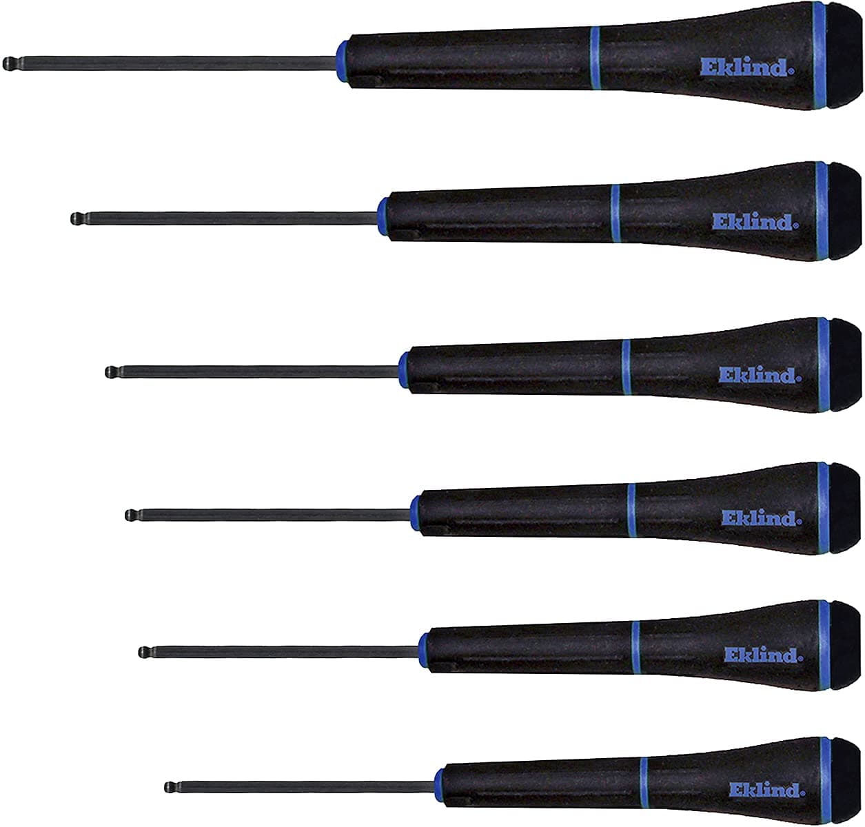 EKLIND 92600 PSD Ball-Hex (allen) Precision Screwdriver - 6pc set Metric MM sizes 1.3-4