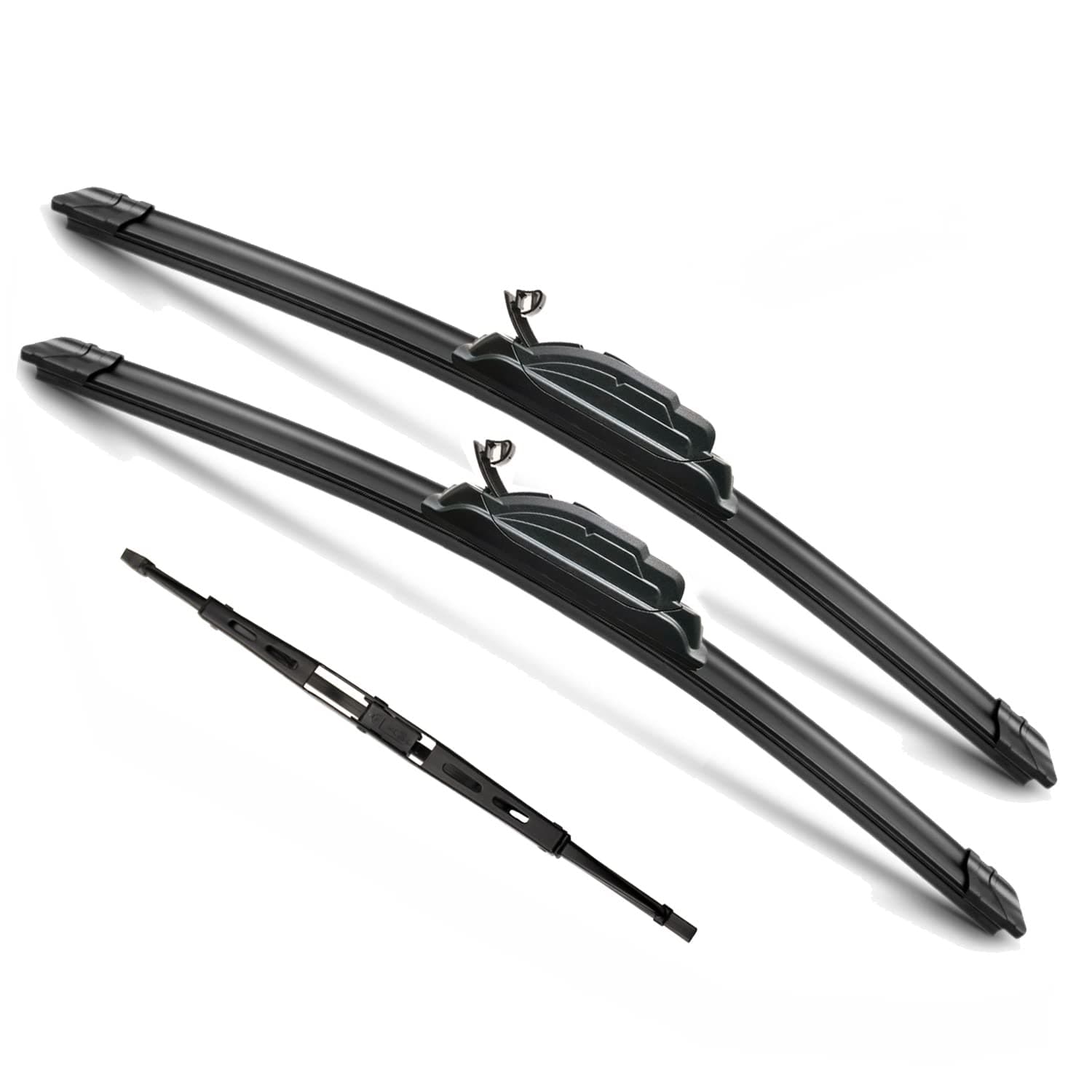 JustCar 3 wipers Replacement for Hummer H2 2003 2004 2005 2006 2007 2008 2009, Windshield Wiper Blades Original Equipment Replacement - 16"/16"/10" (Set of 3) U/J HOOK