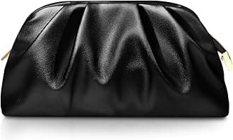 lovyoCoCo Clutch Purse for Women Soft Pleated PU Wedding Clutch, Elegant Evening Bag for Galas, Proms,Cocktail Parties