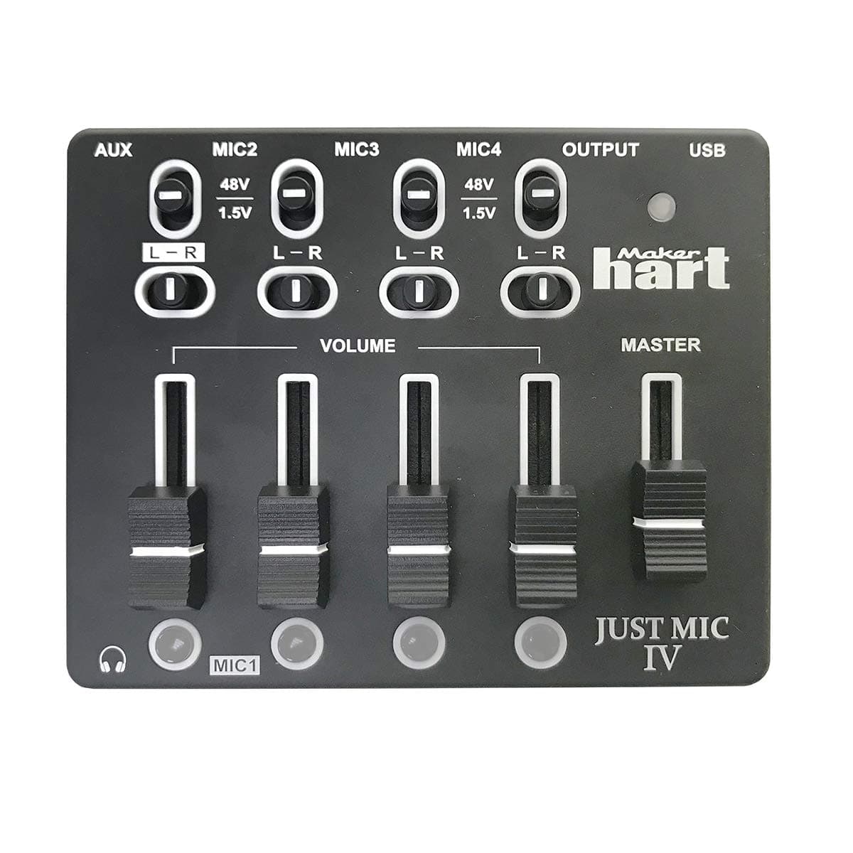 Just Mic 4 mini Microphone Mixer 4 channels/Portable Phantom power/Audio Interface