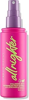 URBAN DECAYAll Nighter Hyaluronic Acid Waterproof Dewy Setting Spray for Face, Hydrated Finish, Long-lasting, Smudge-proof & Transfer-resistant Makeup, Oil-free