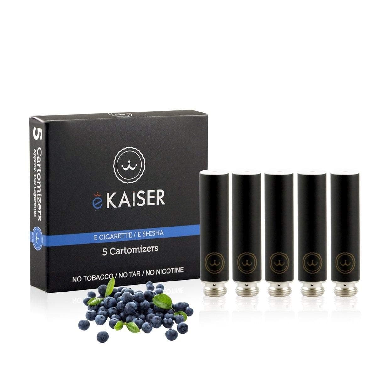 E Shisha E Liquid 5 Pack Black Cartomizer Blueberry Flavour E-Cigarette for eKaiser Rechargeable eShisha Cigarette