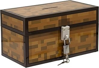 Minecraft Officially Licensed Chest Money Box, Gaming Room Decor and Merchandise for Boys and Girls, Piggybank Gift Accessory for Playroom and Bedroom - Paladone