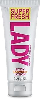 Lady Parts Feminine Hygiene Body POWDER Deodorant Lotion For Breasts, Private Parts, Crotch & Inner Thigh to Stop Odor & Friction - Aluminum Free Deodorant For Women - CocoVanilla Scent - 4oz