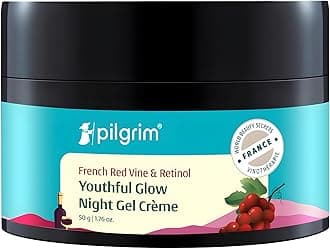 French Red Vine Anti Aging Night Cream for Women with Retinol, Mulberry & Vitamin C for Glowing Skin & Skin Repair Retinol Night Cream for Oily, Dry & Sensitive Skin Anti Aging Cream 50g
