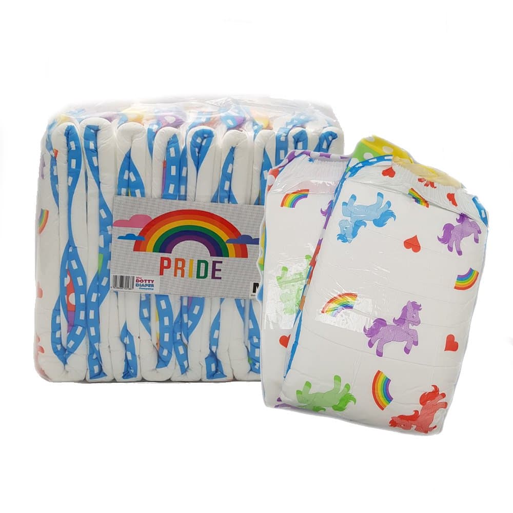 Pride by Dotty Diaper Large - Pack of 10
