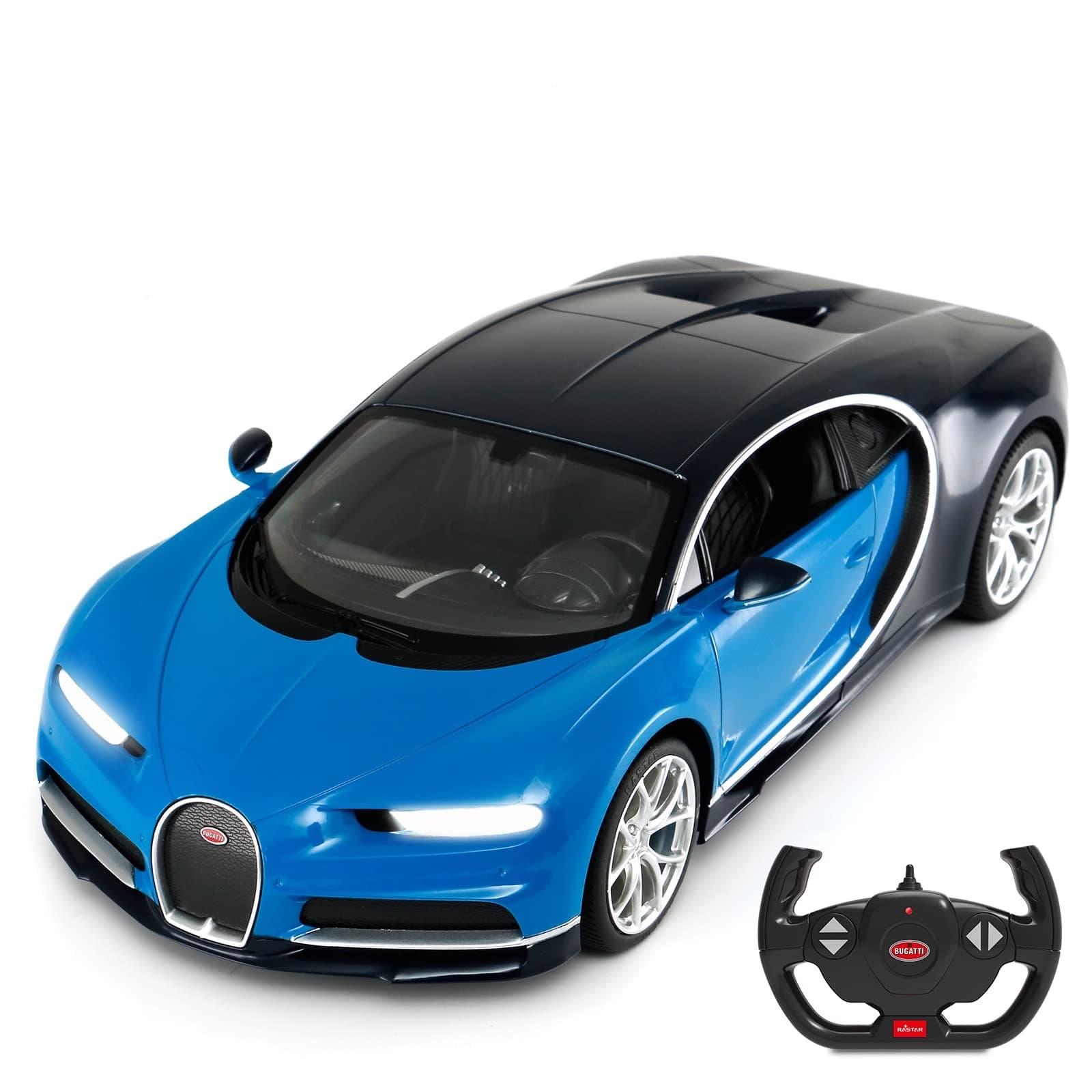Radio Remote Control 1/14 Scale Bugatti Chiron Licensed RC Model Car (Blue/Black)