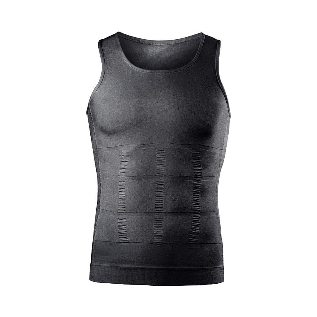 GODIWAN Men Posture Corrector Back Support Vest Slimming Boobs Body Shaper Control Tummy Trimmer Shirt Sleeveless