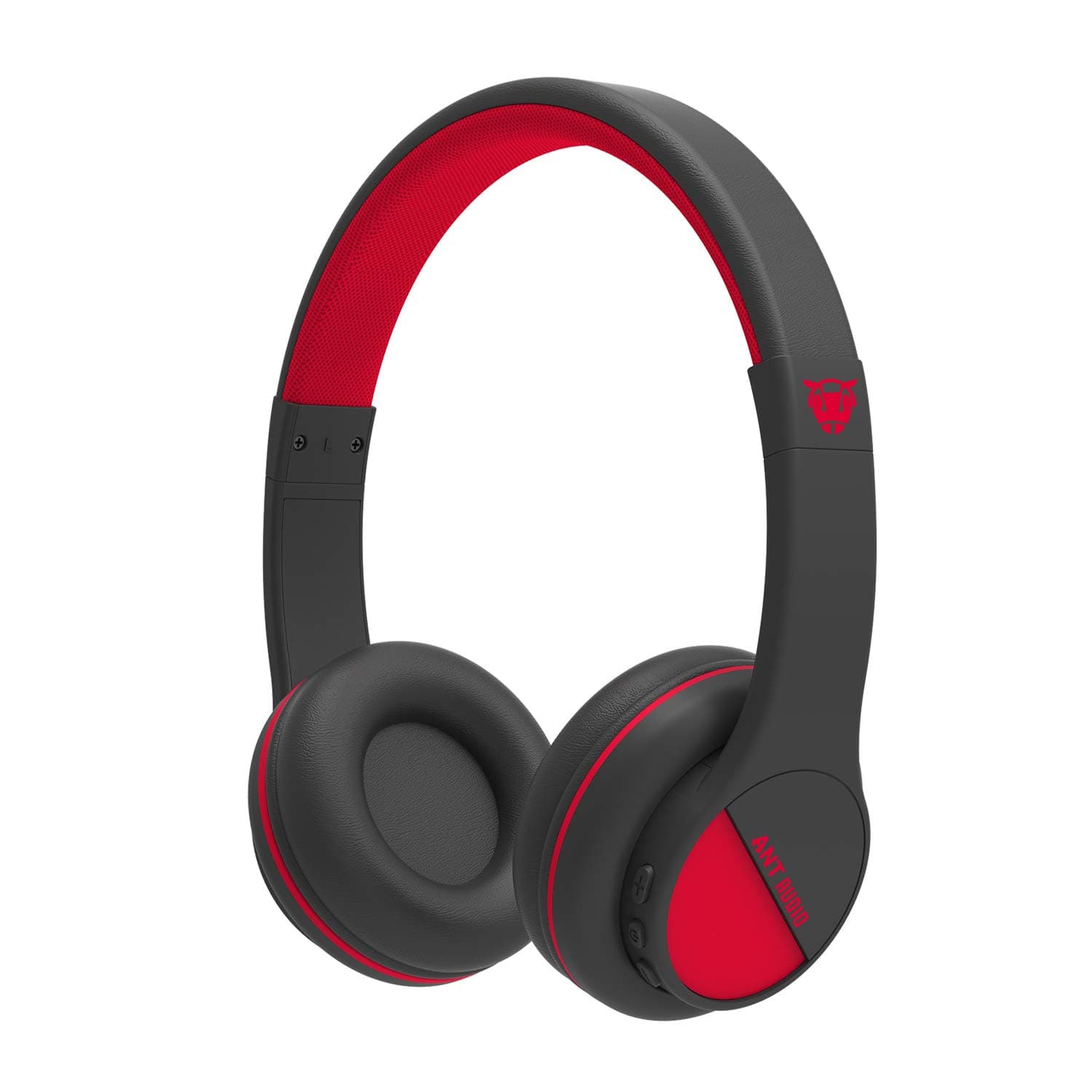 ANT Audio Treble 500 Wireless Bluetooth On Ear Headphone with Mic (Black and Red)