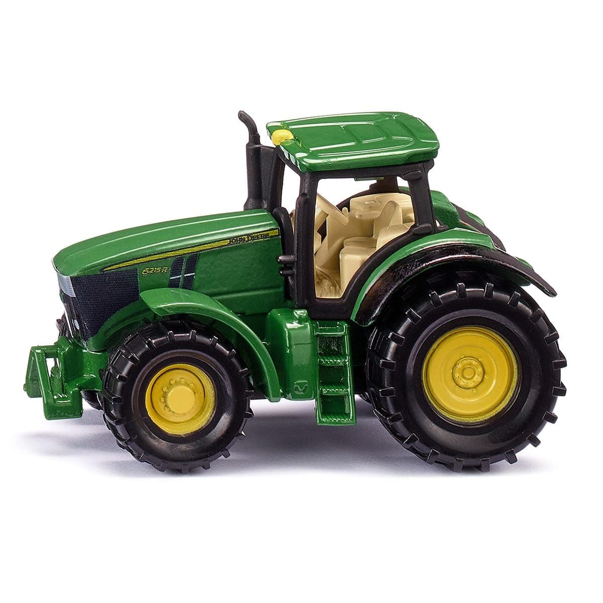 siku 1064, John Deer 6215R Tractor, Metal/Plastic, Green, Incl. trailer hitch, Wheels with rubberised tyres