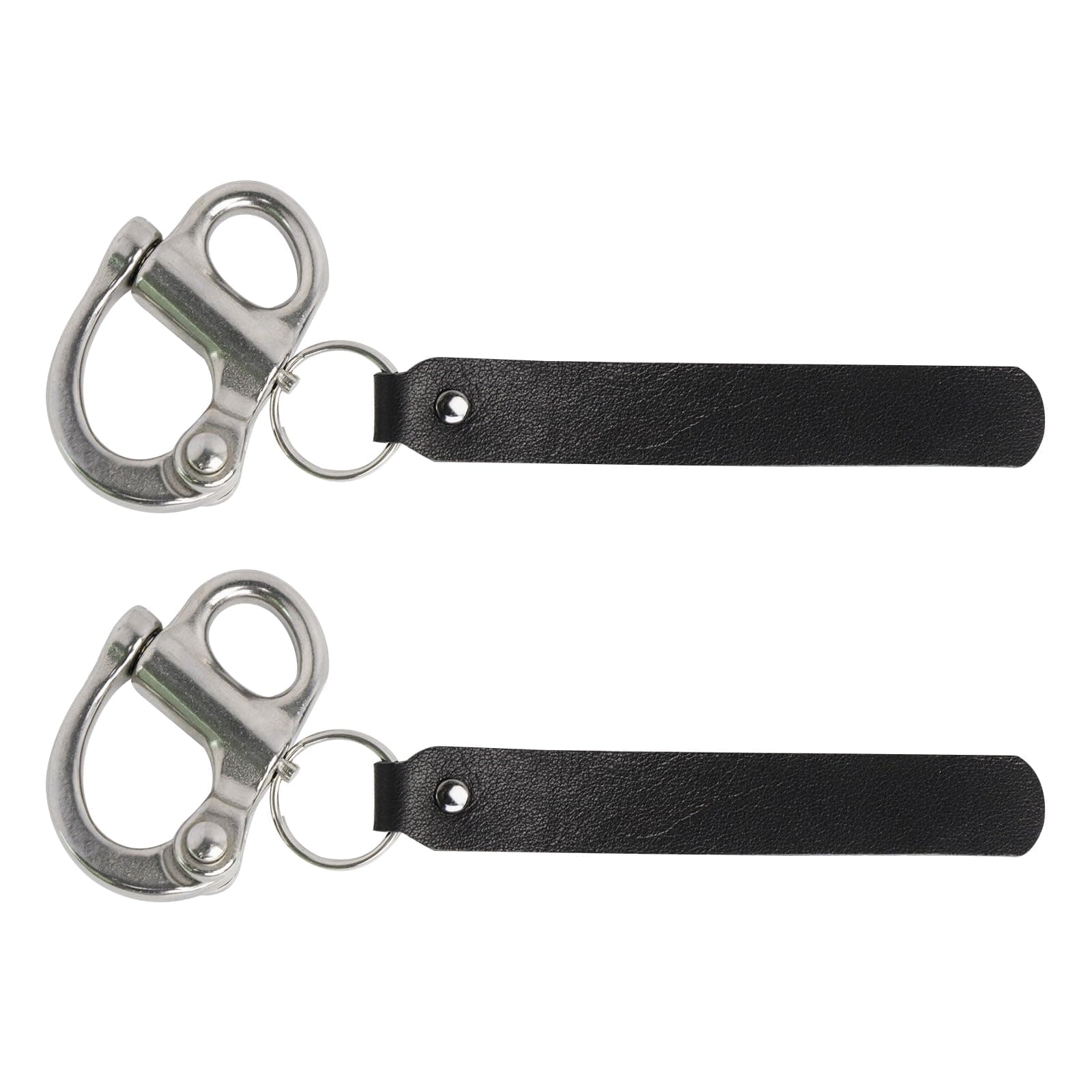 Firefighter Quick Release Shackle for SCBA MASK Marine Grade Stainless Steel Fixed Snap Shackle Lanyard withleather Handle