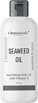 Seaweed Body Oil 8 oz. Nourishing Sea Moss Oil Fast Absorbing Firming Anti-Aging Non-Greasy Oil Day and Night Massage Kelp Moisturizer for Dry Dull, Sagging Skin, Face, Hair, Foot, Hands (Unscented)