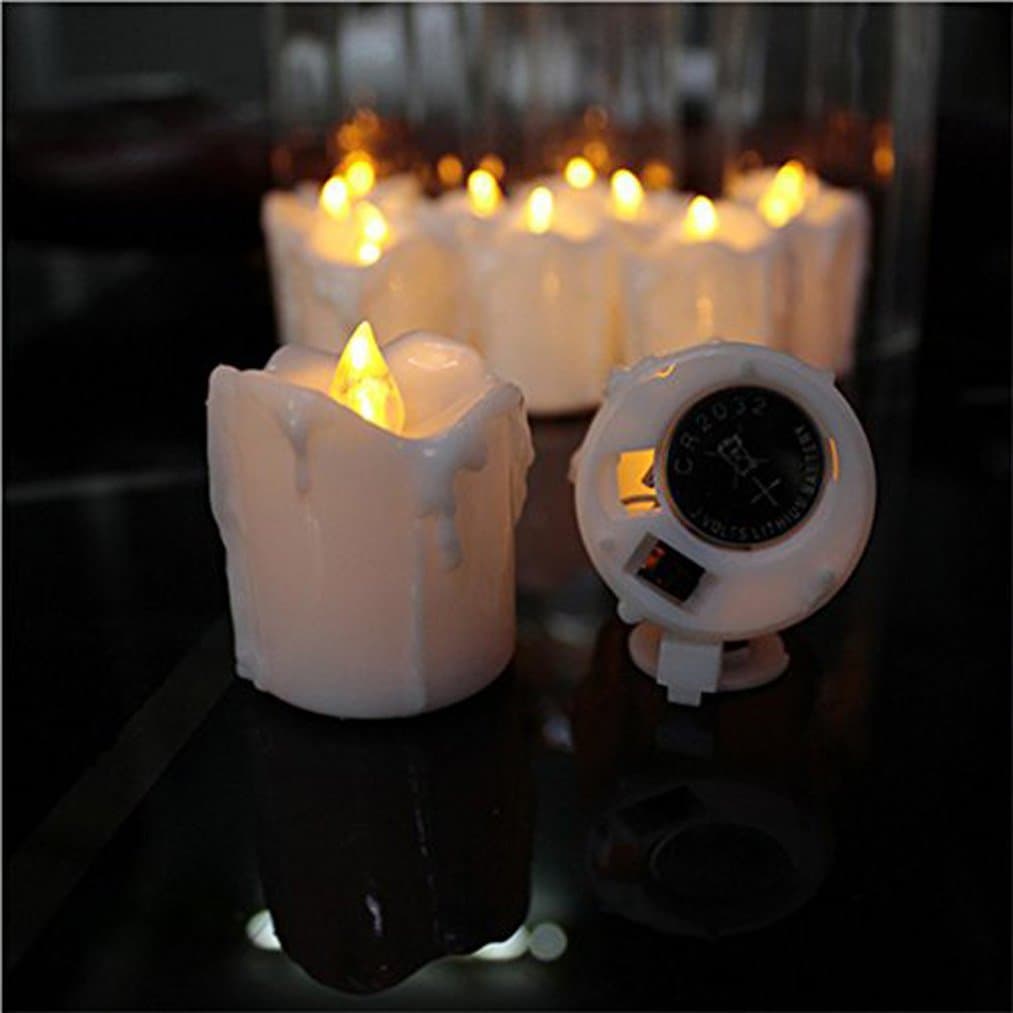 Realistic LED Votive Yellow Flicker Candle