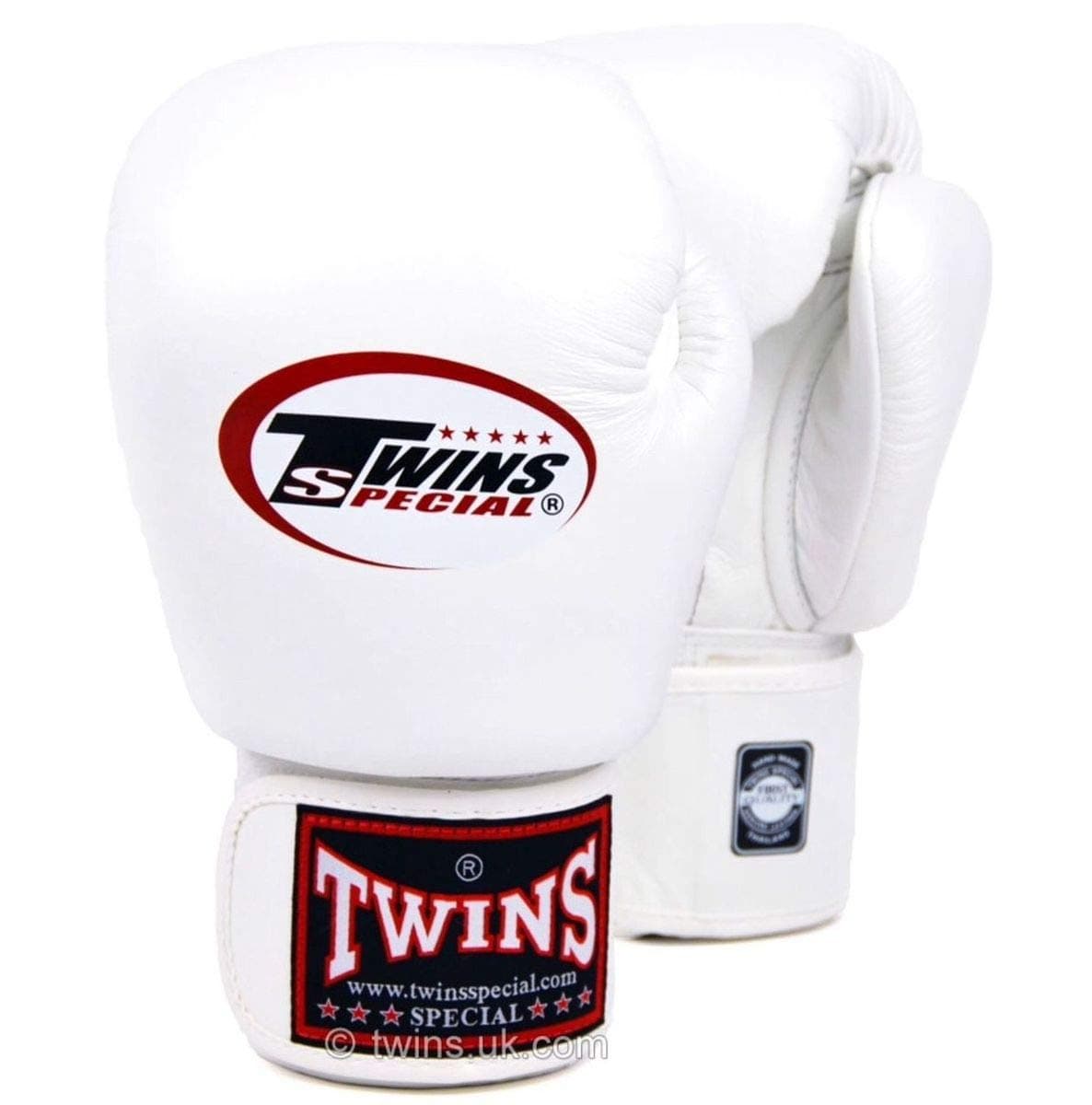 Twins Genuine Leather Boxing Gloves, white