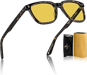 CARFIA Retro Square Mens Sunglasses Polarised Eyewear 100% UV Protection for Driving Travel