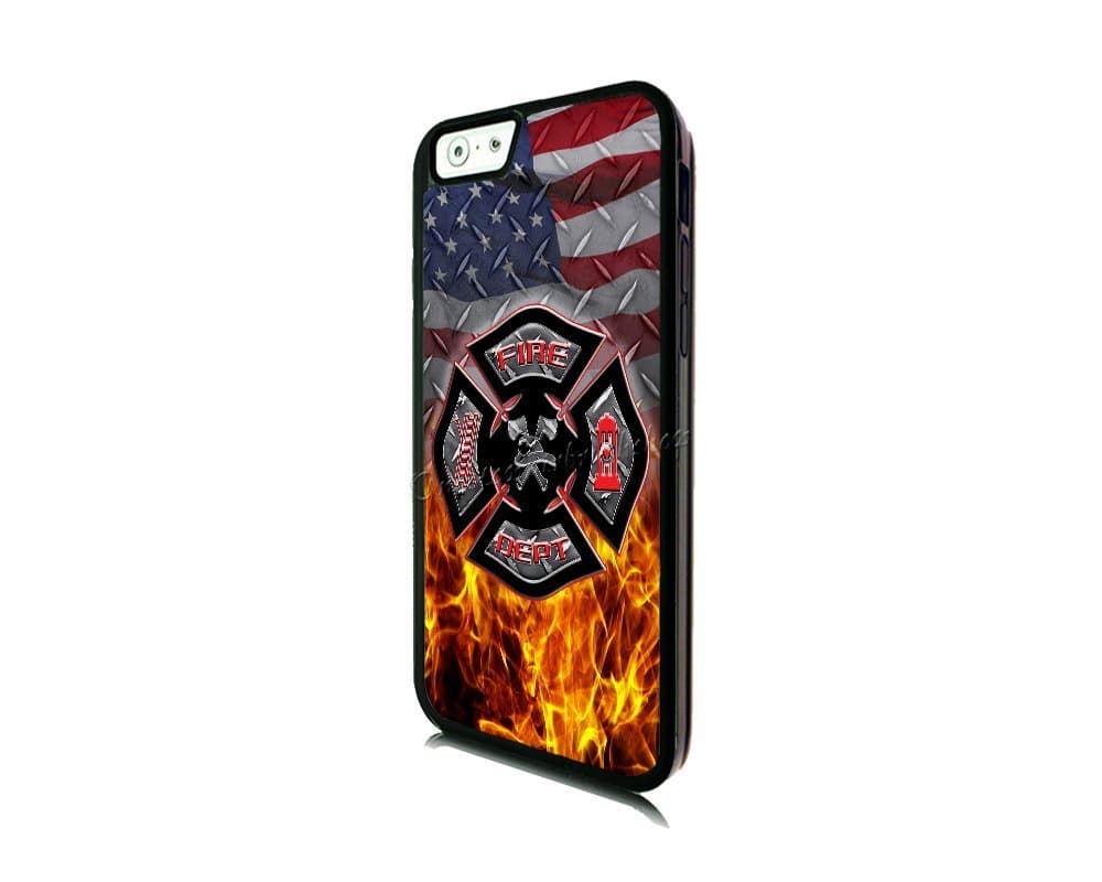Cell World -Thin Red Line Fire Fighter Department -for Apple iPod Touch 6, 6th Generation, Made and Shipped from The USA Style 50
