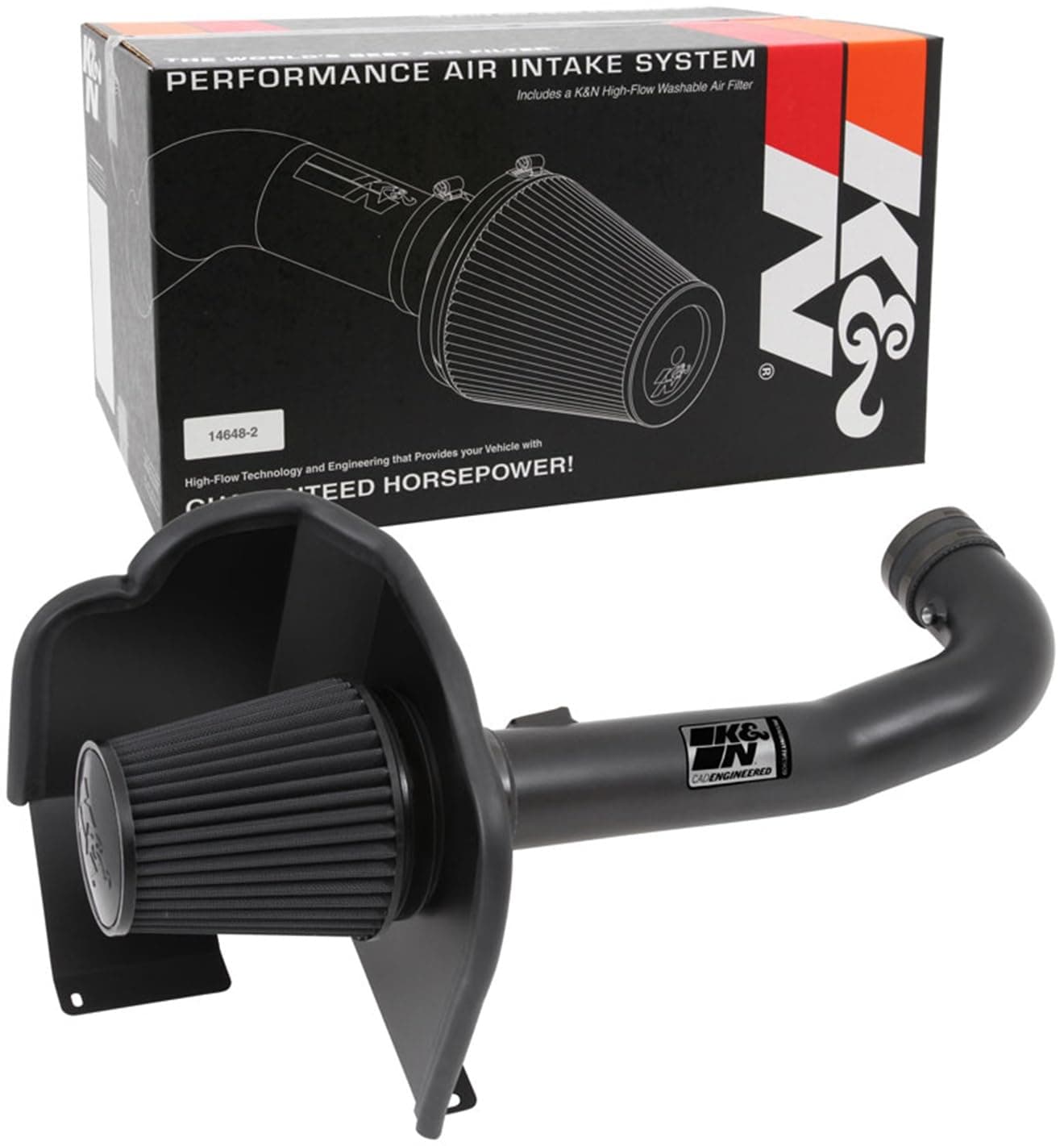 K&N Cold Air Intake Kit: High Performance, Guaranteed to Increase Horsepower: Fits 2014-2020 Chevy/GMC/Cadillac (Silverado 1500, Suburban, Tahoe, Sierra 1500, Yukon, Yukon Denali, Escalade) 71-3082