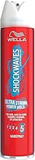 WELLA,250 ml (Pack of 1) Shockwaves Hairspray, Ultra Strong Power Hold, 250ml