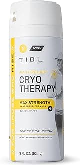 Cryotherapy Pain Relief Spray, 3 Oz, Max Strength for Fast-Acting Muscle, Joint & Neck Pain Relief, Plant-Based Menthol & Camphor Pain Reliever, Quick Drying Formula