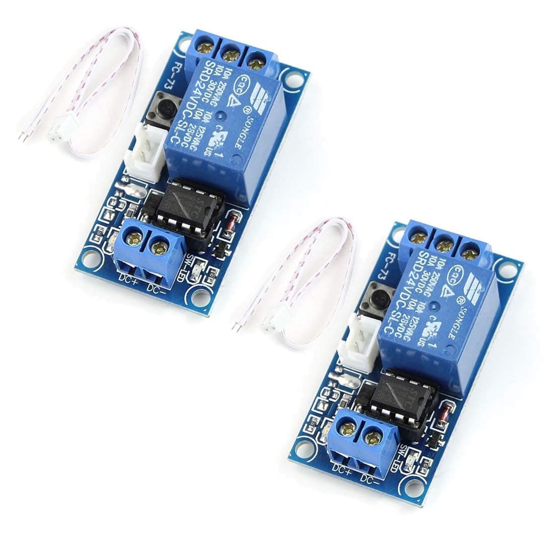 HiLetgo 2pcs 24V Single Bistable Self-Locking Relay Module Push to Start and Stop …