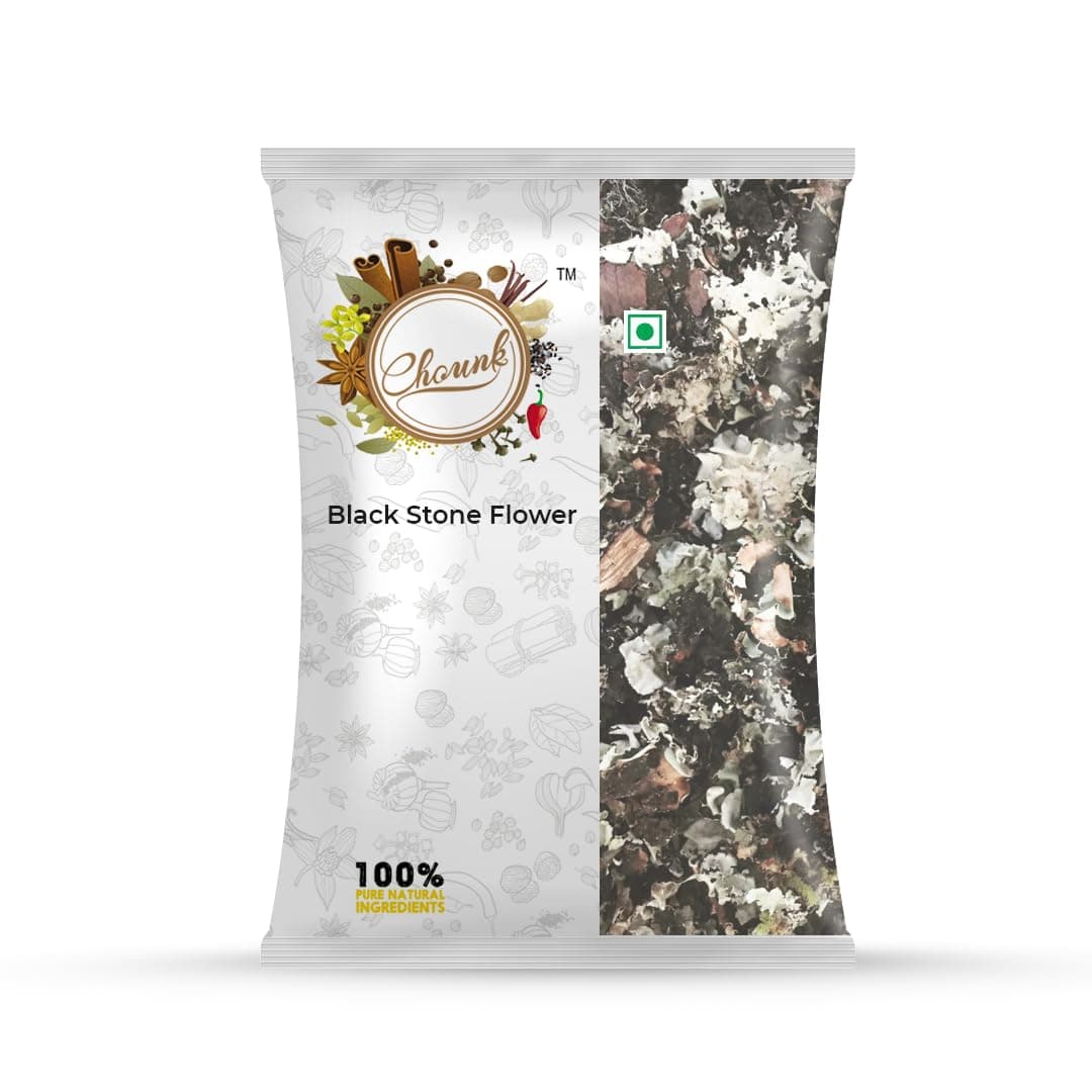 Chounk Black Stone Flower Spices - 100g,Pack of1 | Pathar/Patthar ke Phool Spice | Dagad Phool, Kalpasi | Pathar Ke Phool for Flavourful Cooking