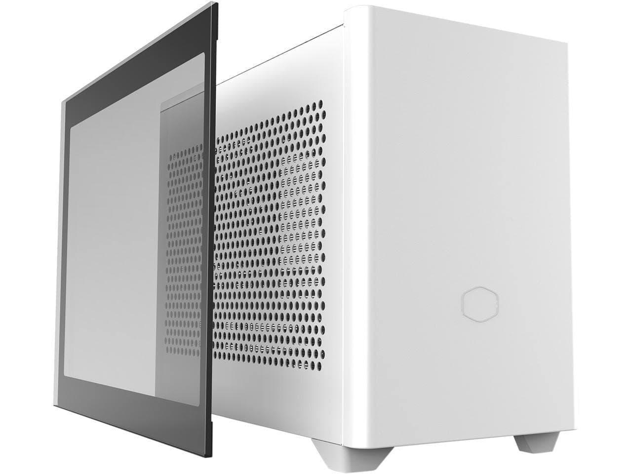 Cooler Master NR200P White SFF Small Form Factor Mini-ITX Case, Tempered Glass or Vented Panel, Vertical Mounting GPU, PCI Riser Cable, Triple-Slot GPU, Tool-Free (MCB-NR200P-WGNN-S00)